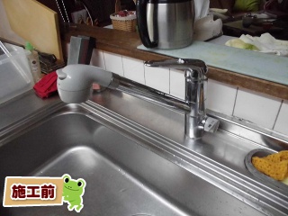 ＬＩＸＩＬ　キッチン水栓　ＪＦ-ＡＢ466ＳＹＸ–ＪＷ 施工前