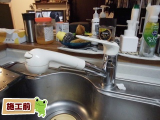 三菱レイヨン　キッチン水栓　Ｆ914ＺＣ 施工前