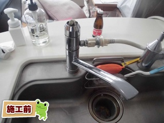 ＴＯＴＯ　キッチン水栓　ＴＫＧＧ３８Ｅ－ＫＪ 施工前