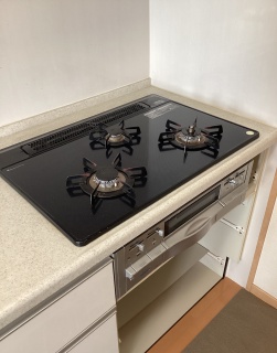 パロマ　ビルトインコンロ　PD-743WS-75CV-13A-KJ 施工前