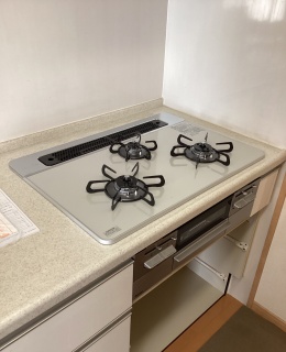 パロマ　ビルトインコンロ　PD-743WS-75CV-13A-KJ 施工後