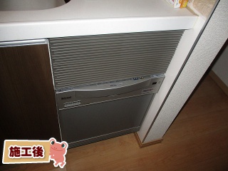 リンナイ　食器洗い乾燥機　RKW-C401C-ASA-SV 施工後
