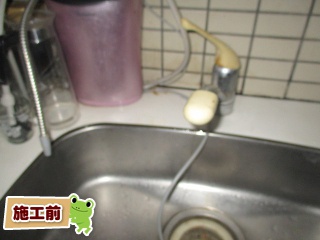 三栄　キッチン水栓　K87110JV-13 施工前