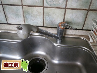 三栄　キッチン水栓　K87120JV-13 施工前