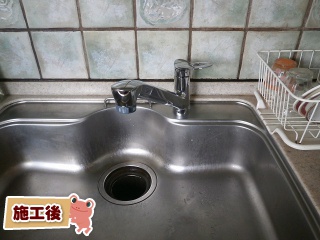 三栄　キッチン水栓　K87120JV-13 施工後